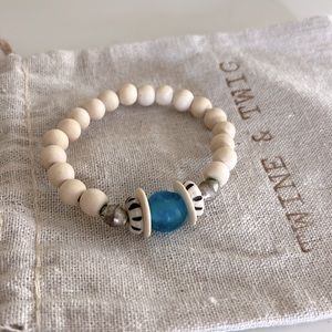Twine and Twig blue beaded bracelet